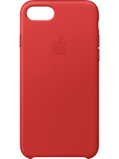 Apple Leather Case iPhone 6/6s/7/8 Rot