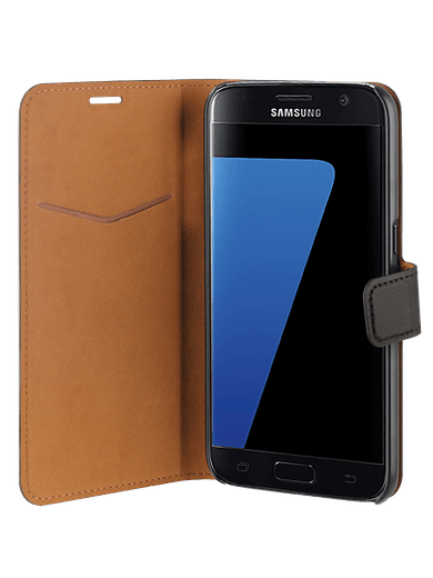 freenet Basics Premium Wallet für Galaxy S7 schwarz