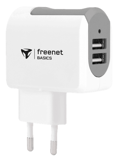 freenet Basics Reiselader 3,4A Dual USB Weiß