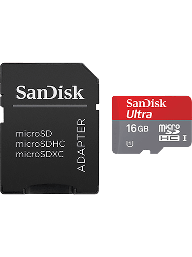 Sandisk Ultra Micro-SDHC UHS-I 16GB schwarz